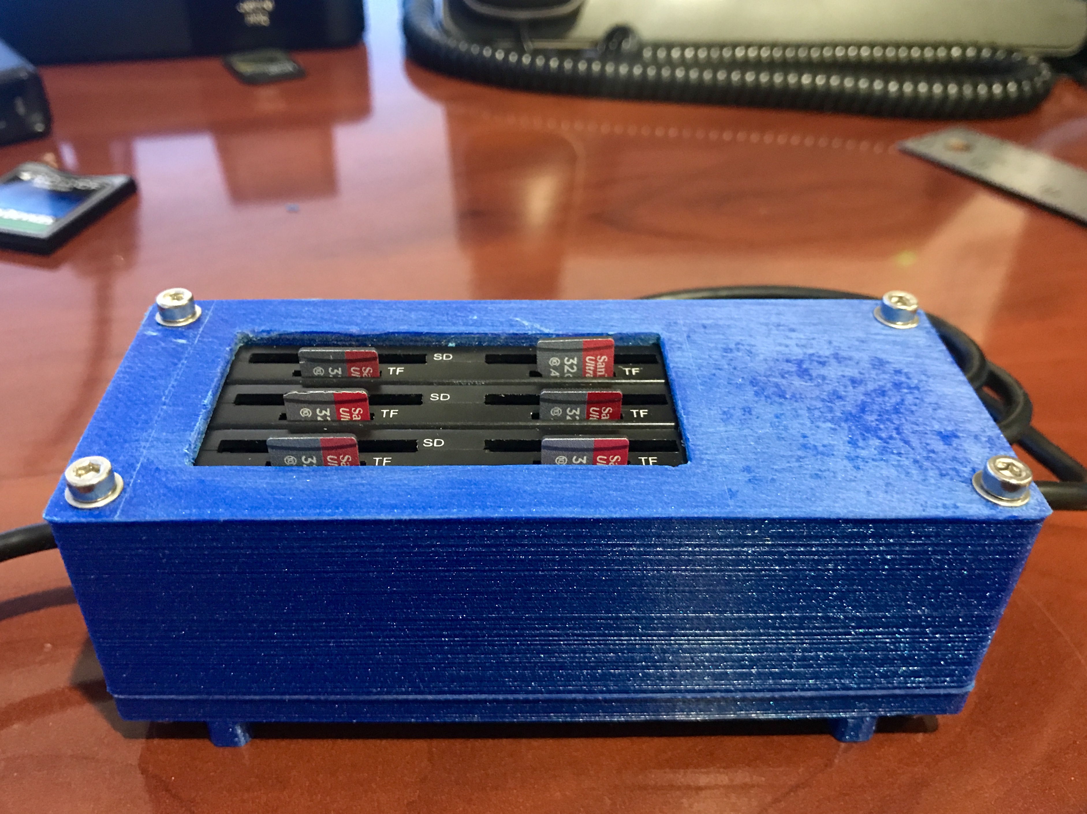 A simple Etcher 6 slot SD card jig